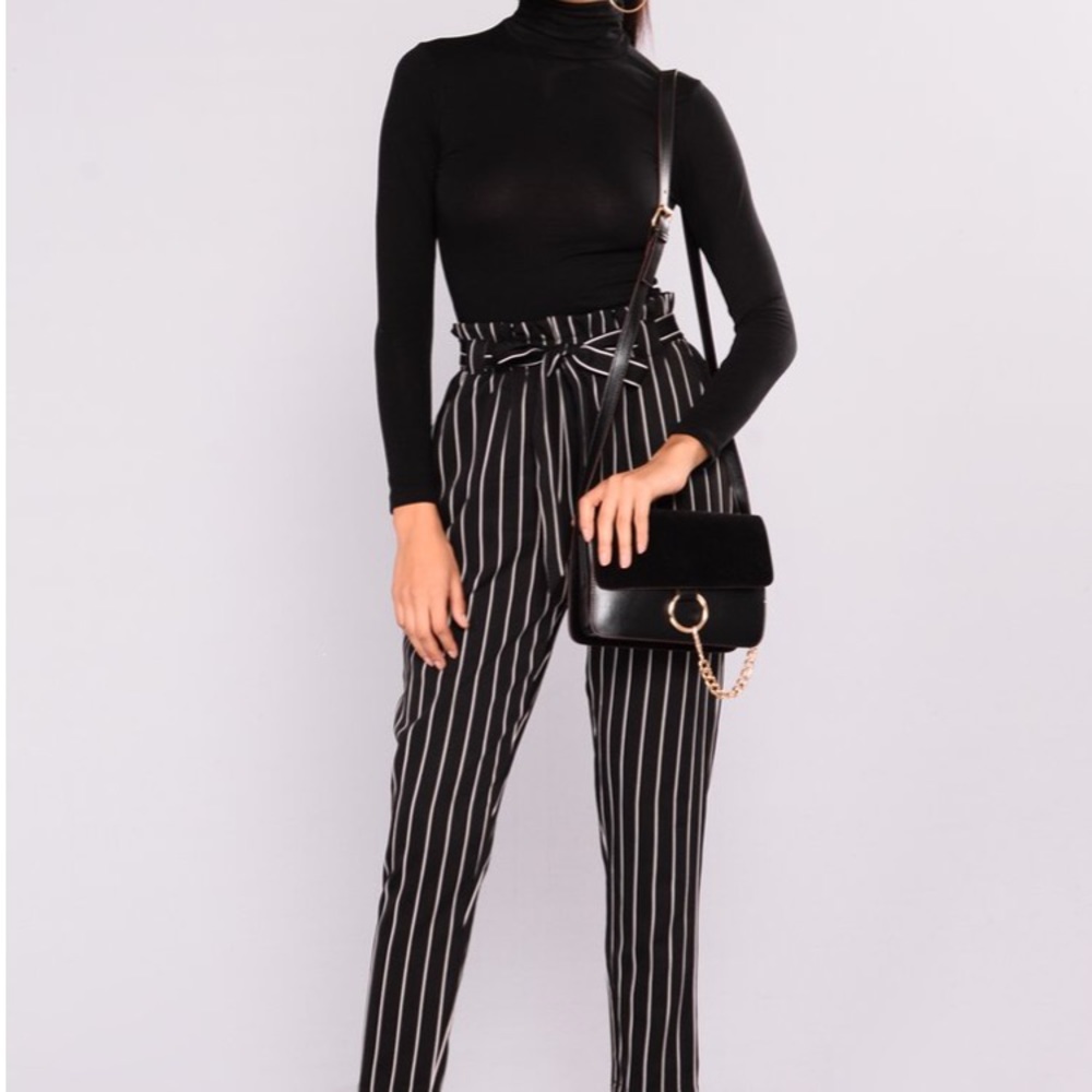 NWT FASHION NOVA PINSTRIPE TROUSERS